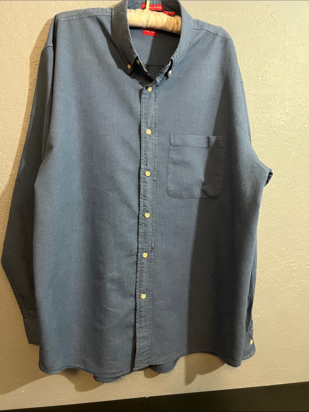 Men's Button-Down Long Sleeve Shirt - Blue